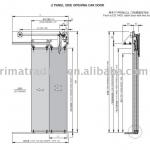 Elevator Car Door operator--2 Panel Side Opening