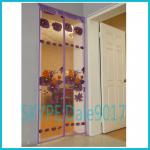 Emboidery coffee/purle/wine lotus pond patterns magnet screen door (ISO9001-2000 and ISO14001-20004 verified) JYJX-Z09H