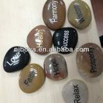 engraved stone, pebble stone with letter juli03063