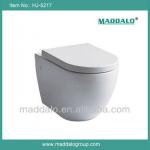 European Standard UF Soft Closing Seat Nano Ceramic Wall Hung Toilet HJ-5217