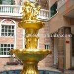 fiberglass(FRP) fountain with goldenleaf zs-fo-010