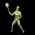 Fiberglass relief - sport badminton wall sculpture S2178