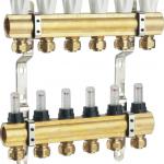 Floor heating manifold for pex-al-pex pipes Forged brass manifold