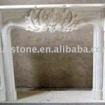 Flower Carved Stone Fireplace Mantel Carved Stone Fireplace