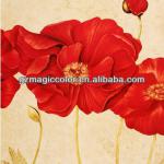 Flowers oil printing wall murals for bedroom decor C-079