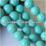 Free shipping!!wholesale 16mm(25beads and 39-40cm length) Round Natural stone of beads turquoise Don&#39;t fade in color Mini123