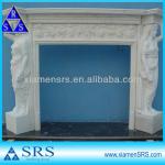 Freestanding white granite fireplace surround FP012