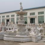 Full hand-carved outdoor stone fountain PFM-FUN-002