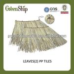 Garden Hut Thatch Roofing Tiles from GreenShip/ grass mat/patented product/ eco-friendly/ weather-resistant LEAVES(2) PP TILES