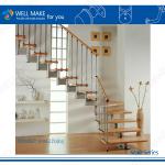 Glass Wood Straight Stairs Made In China 0815