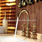 golden fashional items double handles basin faucet GH8147A