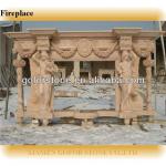 Great hand carved lowes fireplace mantels, limestone marble electric fireplace Gofor-fireplace