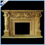 Hand carved modern freestanding marble fireplace mantels SYFM-030