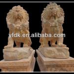 Hand-carved Red Stone Lion Statues For Sale Mlion-33(2)