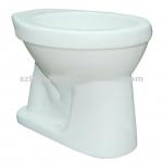 Hand flush basic toilet bowl with plastic water tank 0103040