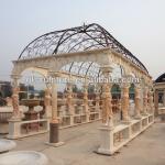 Handcarved Carytid Rectangular Marble Gazebo QF-Alice-GZ057