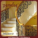 Hight quality luxury wrought iron stairs railing for villa DMS-B24137 Luxury wrought iron stairs railing