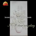 Home Decoration White Flower Relief Carving With Flower For Sale FDR0018