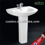 Hot sale! Middle East style Bathroom sanitary ware wash sink floor mounted 2pcs pedestal basin Y9069