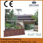 hot selling nigeria colorful stone coated metal roofing tile, metal corrugated tile roofing,stone chip coated metal roof tile FLAT TILE