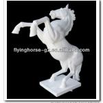 HS-008 White Fiberglass Jumping Horse Sculpture HS-008