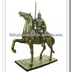 HS-053 Man Riding Horse Statue, Bronze Riding Horse Statue HS-053