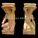 HX-ST2056 Yellow Marble Statue Table Base HX-ST2056