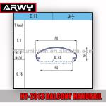 HY-2013 Aluminum Handrail For Balconies Components E101 HY-2013