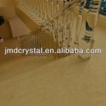 indoor high transparency hotel crystal spiral staircase balustrade for glass stone home decoration JMD-LT-006