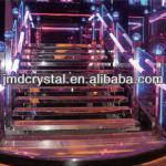 indoor high transparency hotel crystal spiral staircase balustrade for glass stone home decoration JMD-LT-006