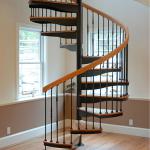 Indoor Solid Wooden Spiral Staircase (PR-2015) PR-2015