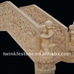 Indoor Stone Staircases with relief Balustrade TI1-31