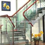 Interior stainless steel glass staircase STS-4558