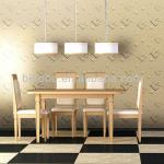 Interior wall board decoration for dinning room fashion 3d wallpaper decor BOBU2013-011