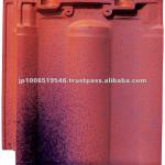 Japanese glazed clay roofing tile Flat type ( CERAM FS M-Varie Red color ) FS ( M-Varie Red color )