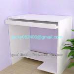 K/D hot sale white color melamined particle board wood simple computer desk GTCD-038B