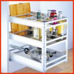 Kitchen Cabinet Aluminium Multi-funchional Pull Out Basket With Chopstick Rack WF-LGS025W WF-LGS025W