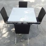 KKR Standard exported fast food dining table and chairs,modern pure acrylic solid surface table KKR-dining table and chairs