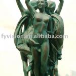 Lady Bronze Statue Outdoor Bronze Statue Three Ladies Statue