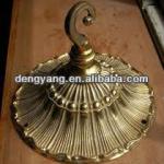 large decorative brass ceiling hook rose