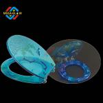 Led Blue Light Toilet Seat, flashing accesary toilet seat, led luminous toilet seat MG09S0403