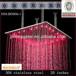 led rain shower 50cm brushed ceiling mounted led rain shower no need electric led rain shower HM-BD006-1