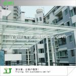 light steel structure glass roofing canopy JY-SS501