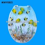 Little yellow fish Transparent Resin Toilet Seat MWY0821