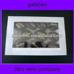 Low Price Black Polished Pebbles for Garden&amp;River Decor RL1393