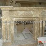 Marble Fireplace Surround,Fireplace Mantel Light Emperador MF