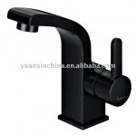 Matt black single handle brass monobloc basin mixer YFH56