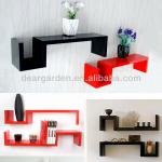 MDF S shaped modern wooden bathroom corner shelf DG-03 bathroom corner shelf