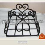 Metal antique scroll heart shaped napkin holder SMD-14010402