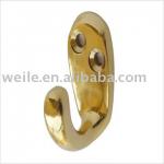 Metal coat hook in golden color WL-HK009